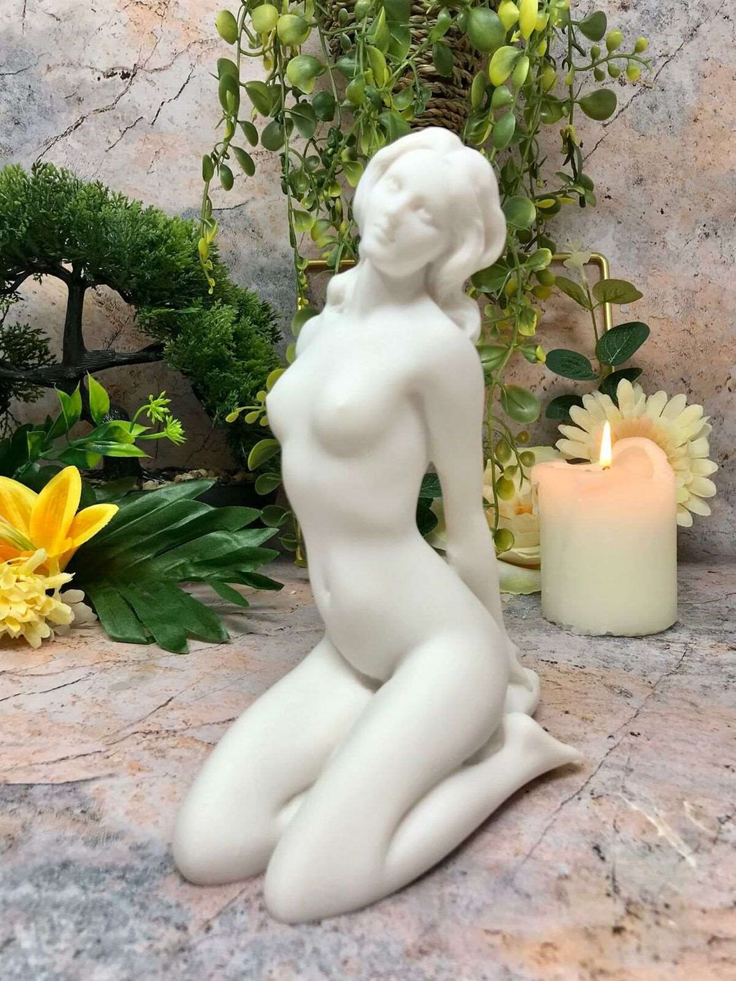 Alabaster Venus Figurine Statue Greek Goddess Sculpture Aphrodite-OsirisTradingUK