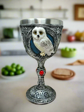 Load image into Gallery viewer, Wise Owl Goblet Chalice Gothic Decor Owls Collection Medieval Style Ornament-OsirisTradingUK
