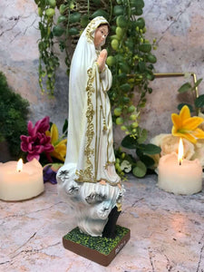 Blessed Virgin Mary Our Lady of Fatima Statue Figure Ornament Figurine Chapel-OsirisTradingUK