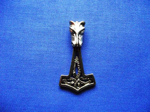 Antique Gold Effect Wolf’s Hammer for Strength Virility Amulet Talisman Pendant-OsirisTradingUK