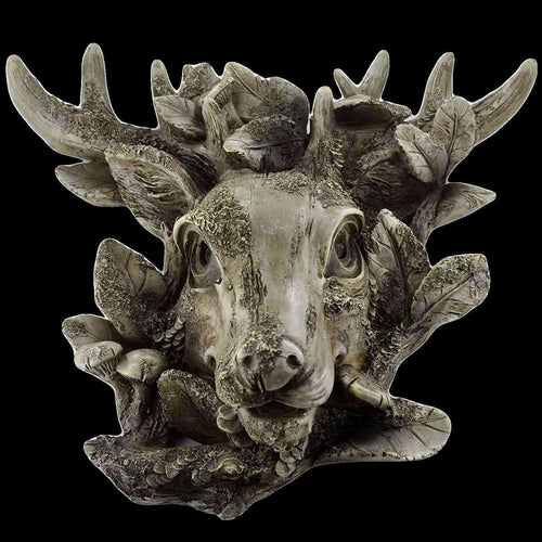Deer Wall Plaque Stag Sculpture Garden Ornament Pagan Wiccan Decor-OsirisTradingUK