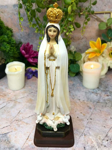 Blessed Virgin Mary Our Lady of Fatima Statue Ornament Figurine Figure Sculpture