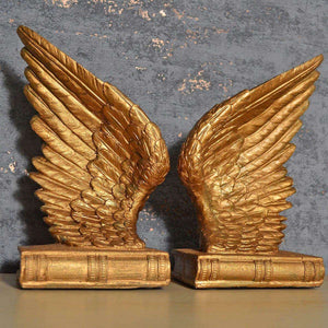 Angel Wings Bookends Home Office School Desk Book Ends Decorative Bookshelf Gift-OsirisTradingUK