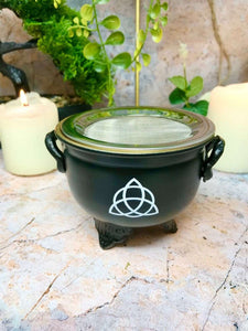 Celtic Triquetra Metal Incense Resin Burner Wiccan Pagan Altar Goddess-OsirisTradingUK