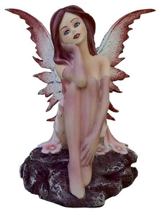 Enchanting Blossoms Handmade Resin Pink Flower Fairy Figurine 14cm Sculpture-OsirisTradingUK