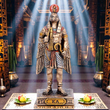 Load image into Gallery viewer, Small Ra Sun God Mini Figurine Egyptian Mythology Statue Ancient Egypt Decor
