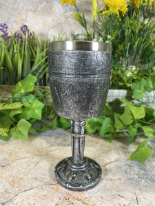 Exquisite Templar Knight Helmet Medieval Style Goblet Handcrafted with Resin and Metal-OsirisTradingUK