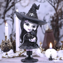 Load image into Gallery viewer, Cute Gothic Witch Figurine Spooky Halloween Art Decor Occult Collectible Gift
