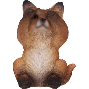 Three Wise Fox Figurines Set Hear See Speak No Evil statue Wisdom Ornaments