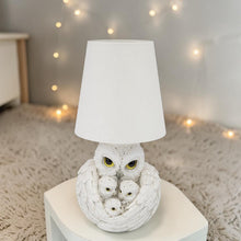 Load image into Gallery viewer, Snow Owl Family LED USB Bedside Lamp Wildlife Night Light Decorative Home Art
