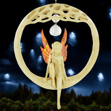 Load image into Gallery viewer, Tree of Life Fairy Window Hanger Art Nouveau Faerie Deco Dream Catcher
