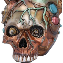 Load image into Gallery viewer, Steampunk Skull Heart Figurine Mechanical Gothic Ornament with Gears &amp; Pipes
