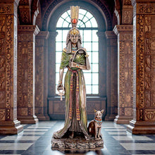 Laden Sie das Bild in den Galerie-Viewer, Ancient Egyptian Queen Statue Nefertari Royal Cat Ornament Mythology Decor
