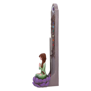 Chakra Lotus Meditation Incense Burner Yoga Spiritual aromatherapy Ornament