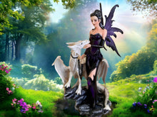 Charger l&#39;image dans la galerie, Mystical Fairy and Dragon Statue | Elegant Gothic Fantasy Figurine Resin | Enchanting Sorceress and Mythical Beast Sculpture | Magic Decor-OsirisTradingUK
