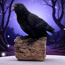 Load image into Gallery viewer, Ravens Cry Motion Activated Gothic Figurine Sound Sensor Bird Statue Crow Decor
