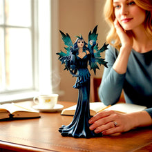 Load image into Gallery viewer, Midnight Fairy and Dragon Figurine Gothic Fantasy Statue Mythical Ornament
