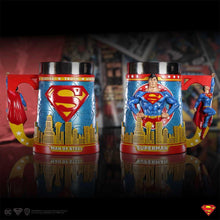 Load image into Gallery viewer, Superman Tankard Official DC Comics Mug Man of Steel Cup with City Skyline
