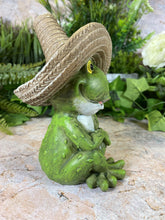 Load image into Gallery viewer, Hilarious Fiesta Frog Garden Ornament Handmade Resin Lawn Decoration-OsirisTradingUK
