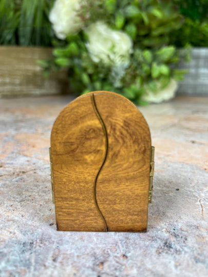 Wooden Our Lady of Perpetual Help Icon Magnet Handcrafted Fridge Decor Sacred Virgin Mary Religious Art Perfect Spiritual Gift