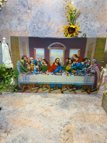 3D Holographic Last Supper Poster 60x40cm – Self-Adhesive, Lenticular Depth Effect – Religious Art Decor-OsirisTradingUK