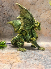 Load image into Gallery viewer, Fierce Green Dragon Statue Gothic Dragons Collection Fantasy Sculpture Hand Made from Quality Designer Resin-OsirisTradingUK
