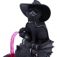 Load image into Gallery viewer, Gothic Curious Cauldron Figurine Cult Cuties Cats Brewing Magic Occult Ornament
