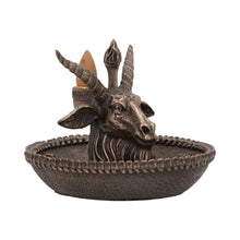 Laden Sie das Bild in den Galerie-Viewer, Baphomet Backflow Incense Burner - Occult Gothic Witchcraft Altar Ornament 13cm
