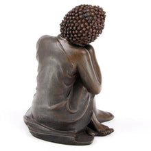 Charger l&#39;image dans la galerie, Peaceful Thai Buddha Sculpture - Zen Home Decor Statue Wood Effect Ornament 12 cm
