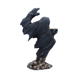 Dark Reaper Candle Stand Gothic Horror Skull Pile Sculpture Halloween Decor