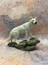 Load image into Gallery viewer, Majestic Arctic Wolf Figurine - Lifelike Resin Wolf Sculpture, Exquisite Wildlife Collectible, Perfect for Nature Lovers-OsirisTradingUK
