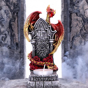 Fantasy Gothic Dragon Tealight Holder Ornament Majestic Statue Home Decor