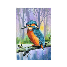 Load image into Gallery viewer, &quot;Kingfisher by the Lake Ceramic Art Tile 30x20 cm - Wall Hanging Home Decor - Ready to Hang - Bird Lovers Gift&quot;
