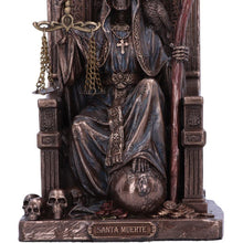 Load image into Gallery viewer, Santa Muerte Statue Spiritual Occult Throne Figurine Gothic Holy Death Altar Decor
