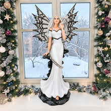 Load image into Gallery viewer, Gothic Fairy Dragon Figurine White Fantasy Statue Butterfly Wings Gothic Ornament
