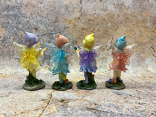 Load image into Gallery viewer, Enchanted Miniature Flower Fairy Figurines, Set of 4 - Whimsical Decor, Perfect for Fairy Garden - Gift Ready with Charming Bags-OsirisTradingUK
