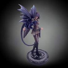 Load image into Gallery viewer, Enchanting Guardian Dragon &amp; Fairy Statue - Mystical Fantasy Art, Anne Stokes Collection, Resin Crafted, Collector’s Decor, Home Accent Piece
