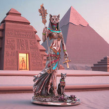 Load image into Gallery viewer, Bastet Goddess of Protection Figurine Egyptian Cat Statue Egyptian Mythology
