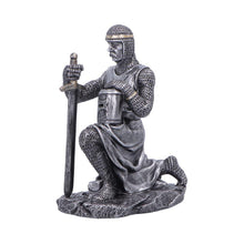 Charger l'image dans la galerie, Medieval Knight Soldier Pledge Statue Figurine Ornament Kneeling Warrior Sword
