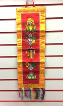 Load image into Gallery viewer, Tibetan Vertical Banner, Buddhist Mantra Embroidery, Spiritual Wall Hanging, Authentic Meditation Art, Handmade Tibetan Decor, 80x23cm-OsirisTradingUK
