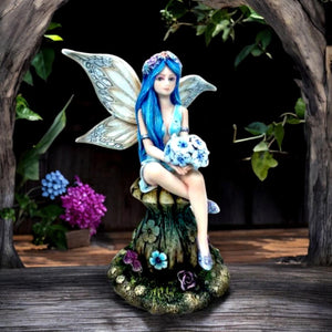 Bryony Fairy Figurine 17.5cm - Hand-Painted Nature Fairy Ornament with Detachable Wings