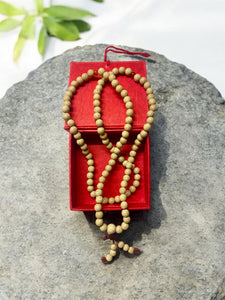 Lotus Buddha Prayer Mala Beads – 50cm Natural Beaded Meditation Necklace with Box