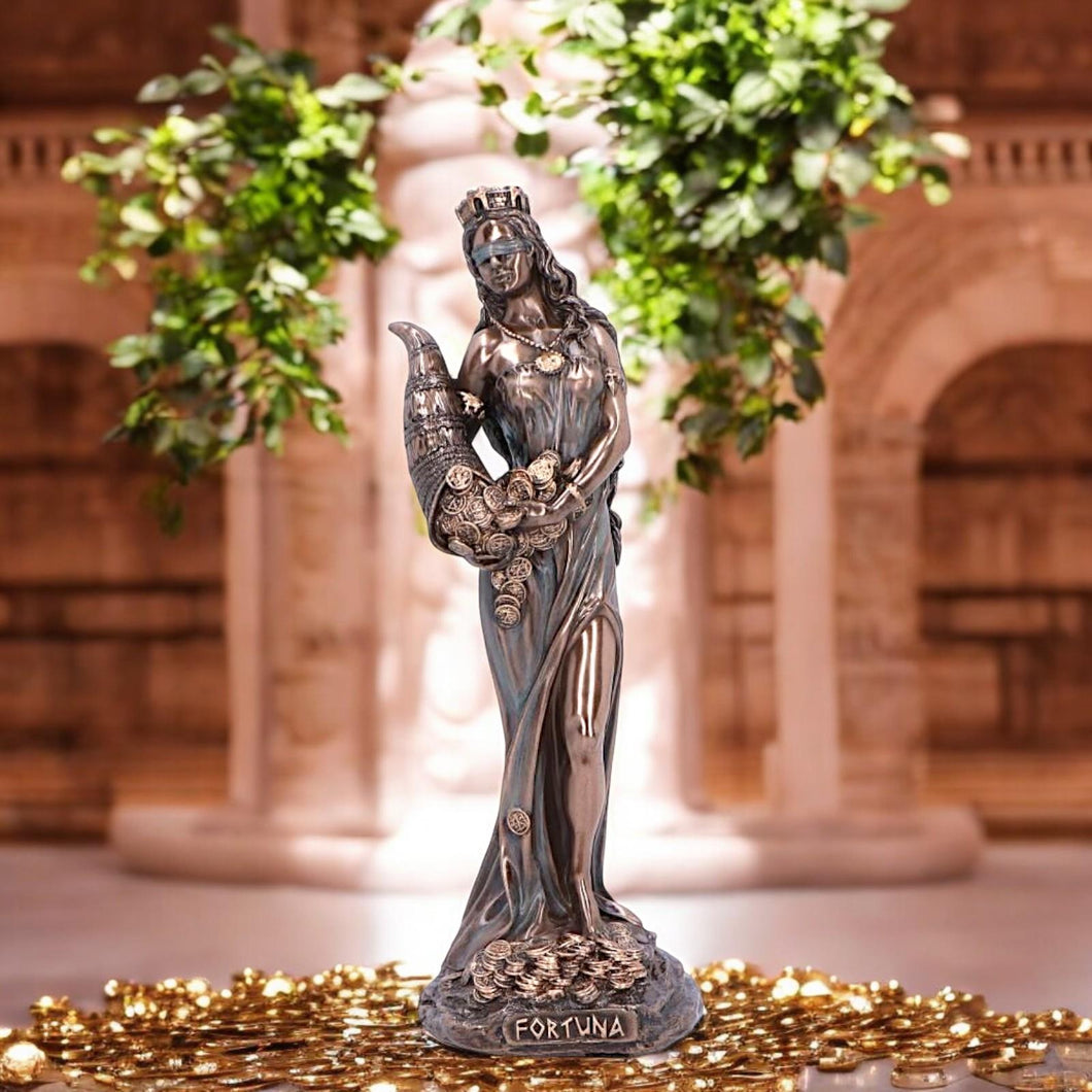 Fortuna Goddess of Fortune Bronze Figurine 15.2cm Mythology Decor Gift Boxed Statue