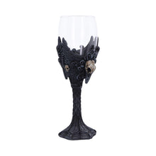 Load image into Gallery viewer, Fantasy Gothic Raven Chalice Goblet Skull Wing Design Drinkware Halloween Gift
