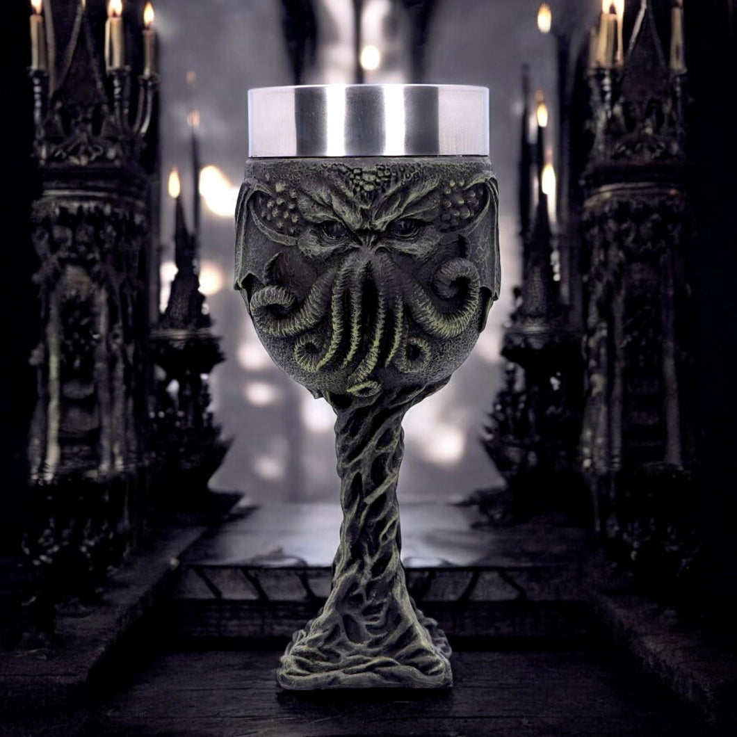 Cthulhu Goblet - Horror Resin Chalice Nemesis Now - Gothic Drinkware - Home Decor