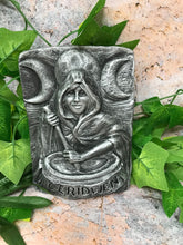 Load image into Gallery viewer, Cerridwen Welsh Goddess with the Cauldron Silver Coloured Wall Plaque Pagan Wiccan Sculpture Ornament-OsirisTradingUK
