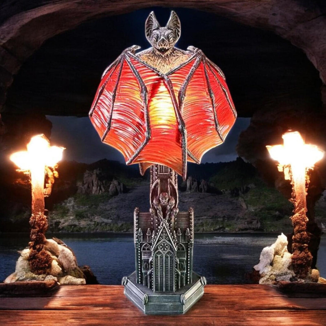 Gothic Bat Lamp Shadow Wing Table Lamp Nemesis Now Fantasy Vampire Decor