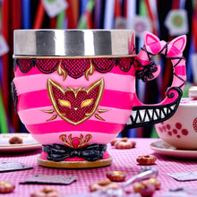 Load image into Gallery viewer, Alice in Wonderland Cheshire Cat Cup Pinkys Up Mug Fantasy Drinkware Stainless Steel Liner
