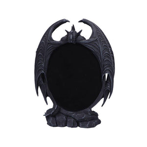 Gothic Dragon Mirror Fantasy Home Decor Figurine Halloween Spooky Free Standing Gift