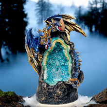 Laden Sie das Bild in den Galerie-Viewer, Blue Dragon LED Backflow Incense Burner - Crystal Cave Fantasy Ornament for Home
